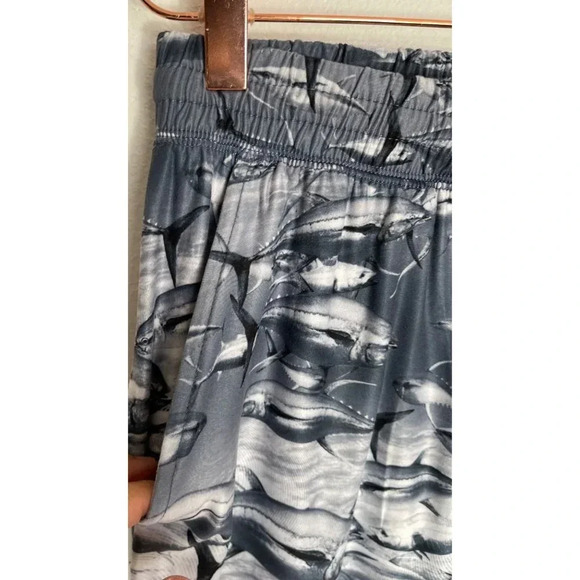 Reel Legends Elastic Waist Drawstring Fish Print Performance Outfitters Pants L - Picture 6 of 9